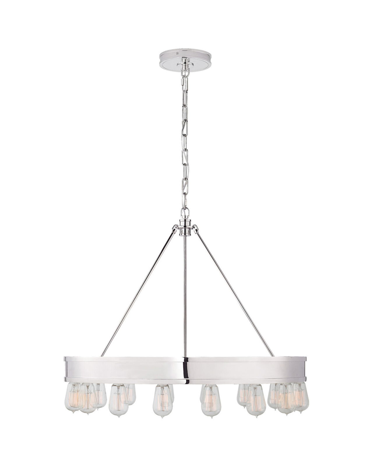 Roark 30" Modular Ring Chandelier Polished Nickel