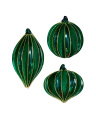 Myrtle green Christmas bauble 3-pack