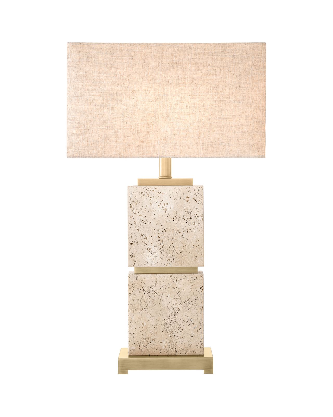 Newton bordslampa travertin