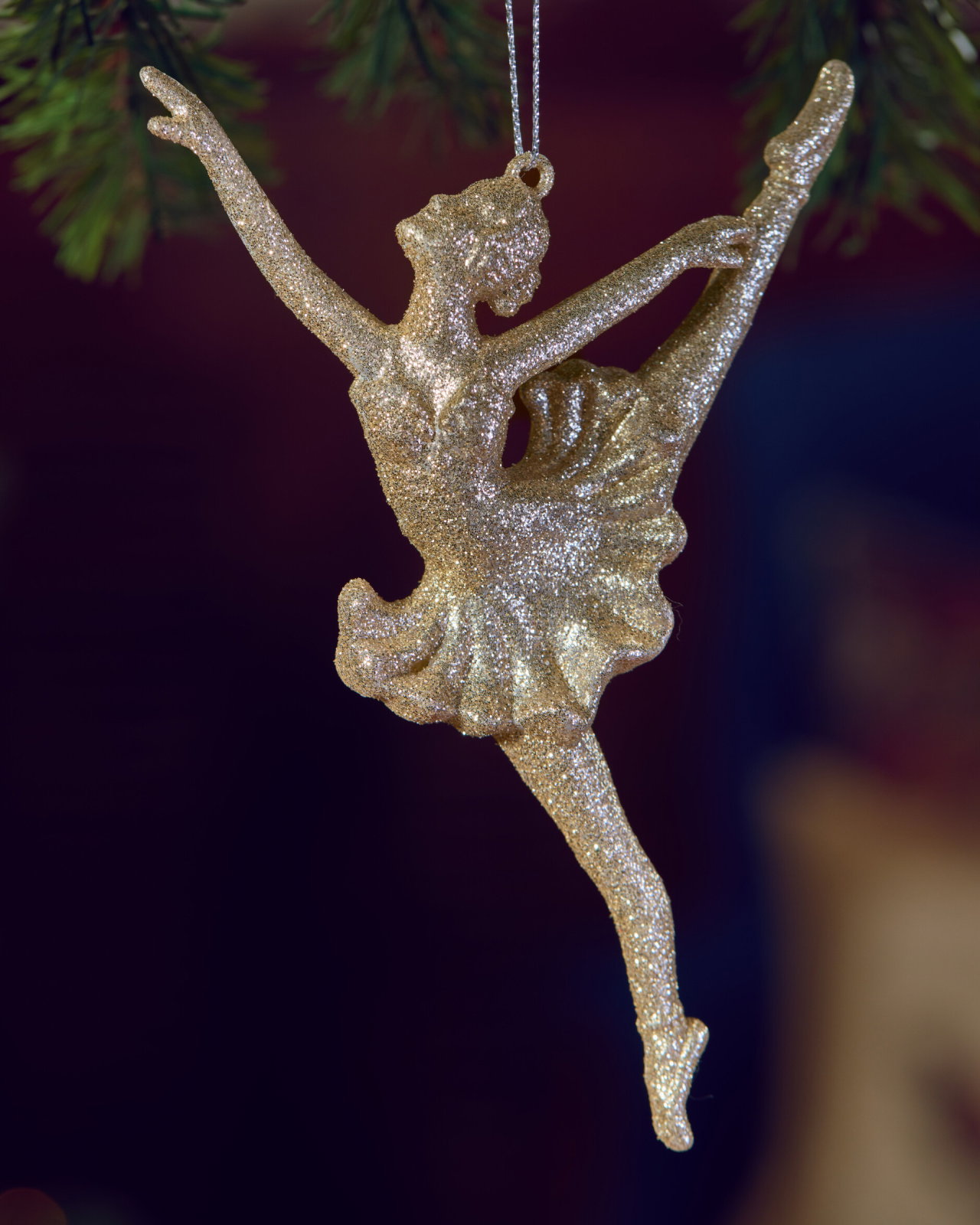 Ballerina Christmas Ornament Champagne