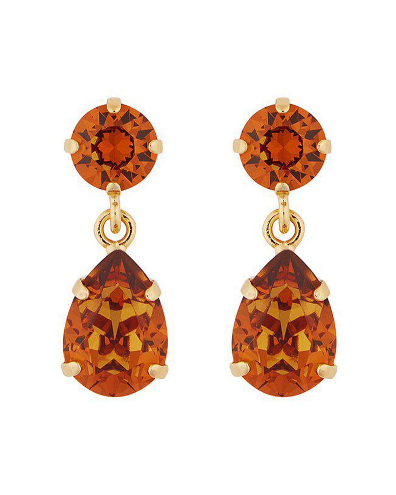 Mini Drop earrings light amber