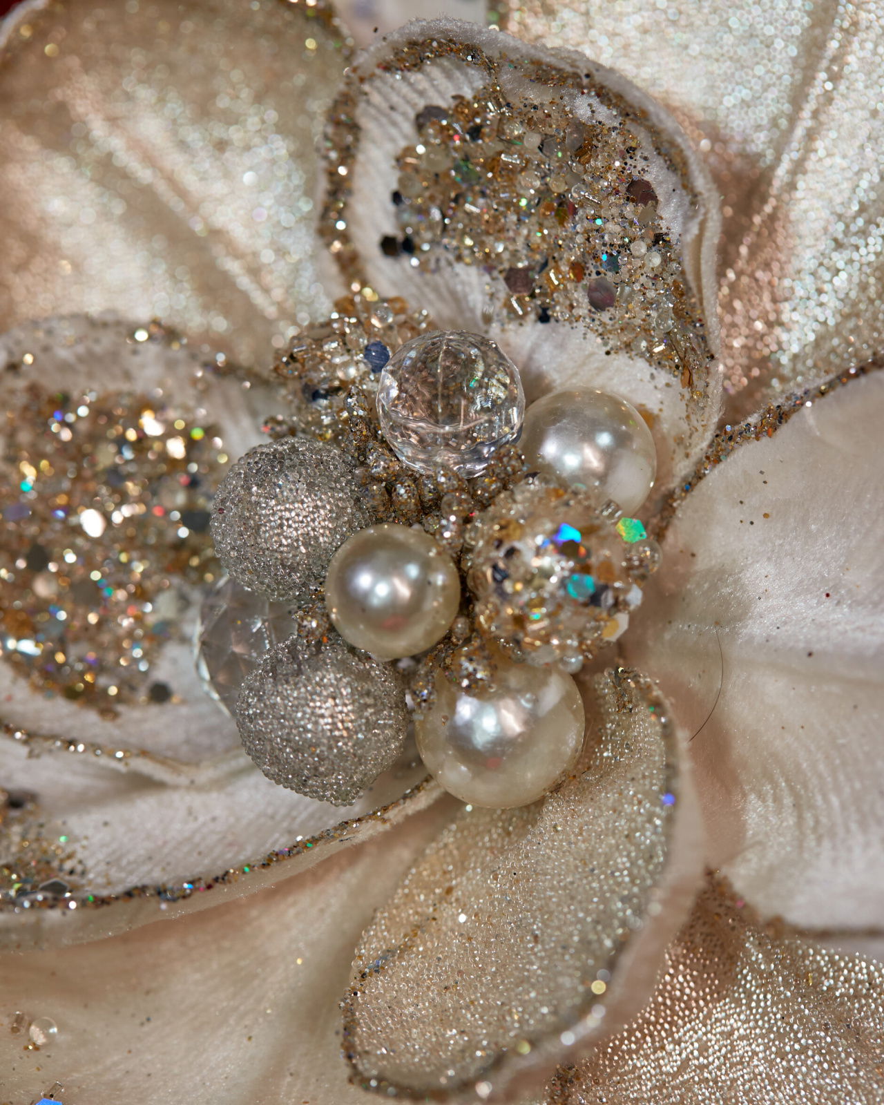 Magnolia Pearl Decorative Branch Ivory