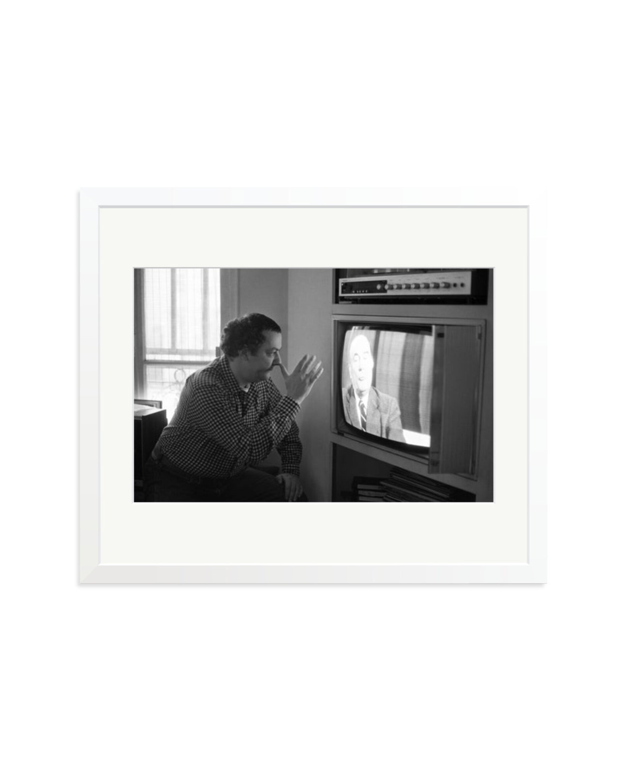 Coluche and Mitterrand White / Large