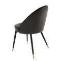 Cooper dining chair dark grey velvet set of 2