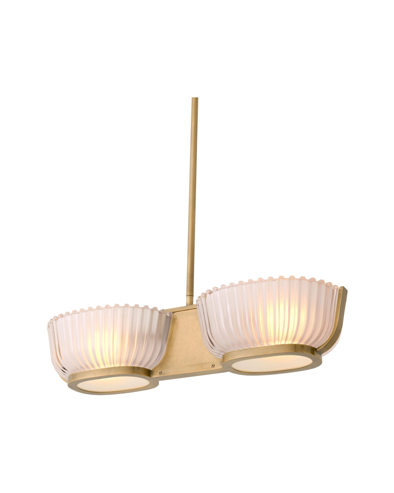 Artos Double Chandelier Vintage Brass Finish