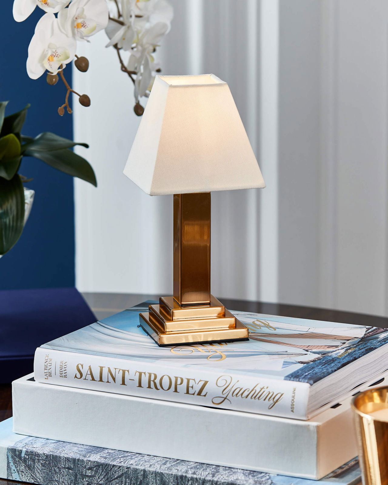 Charles portabel bordslampa vintage mässing