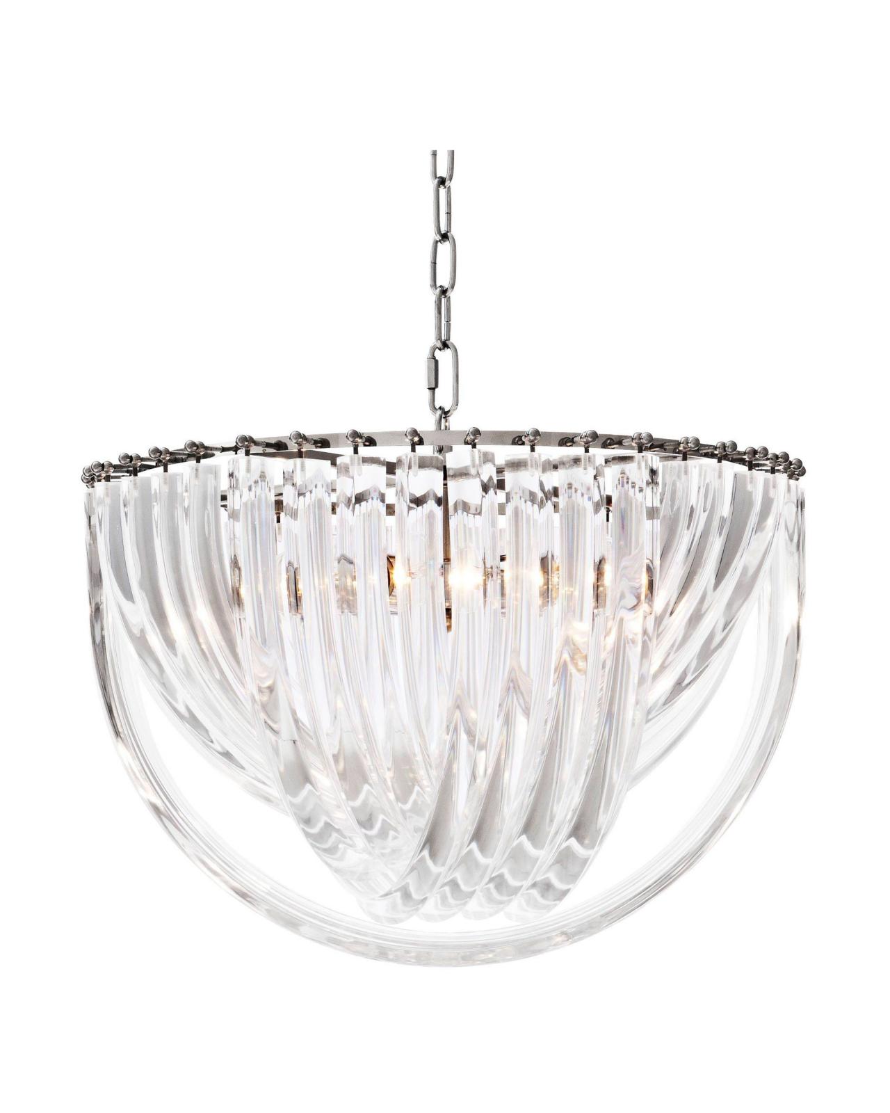 Murano takkrona nickel L OUTLET