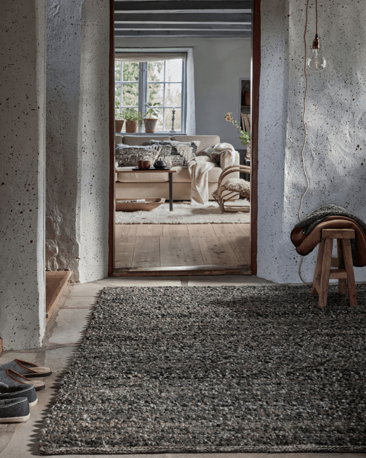 Merino Rug Grey Melange