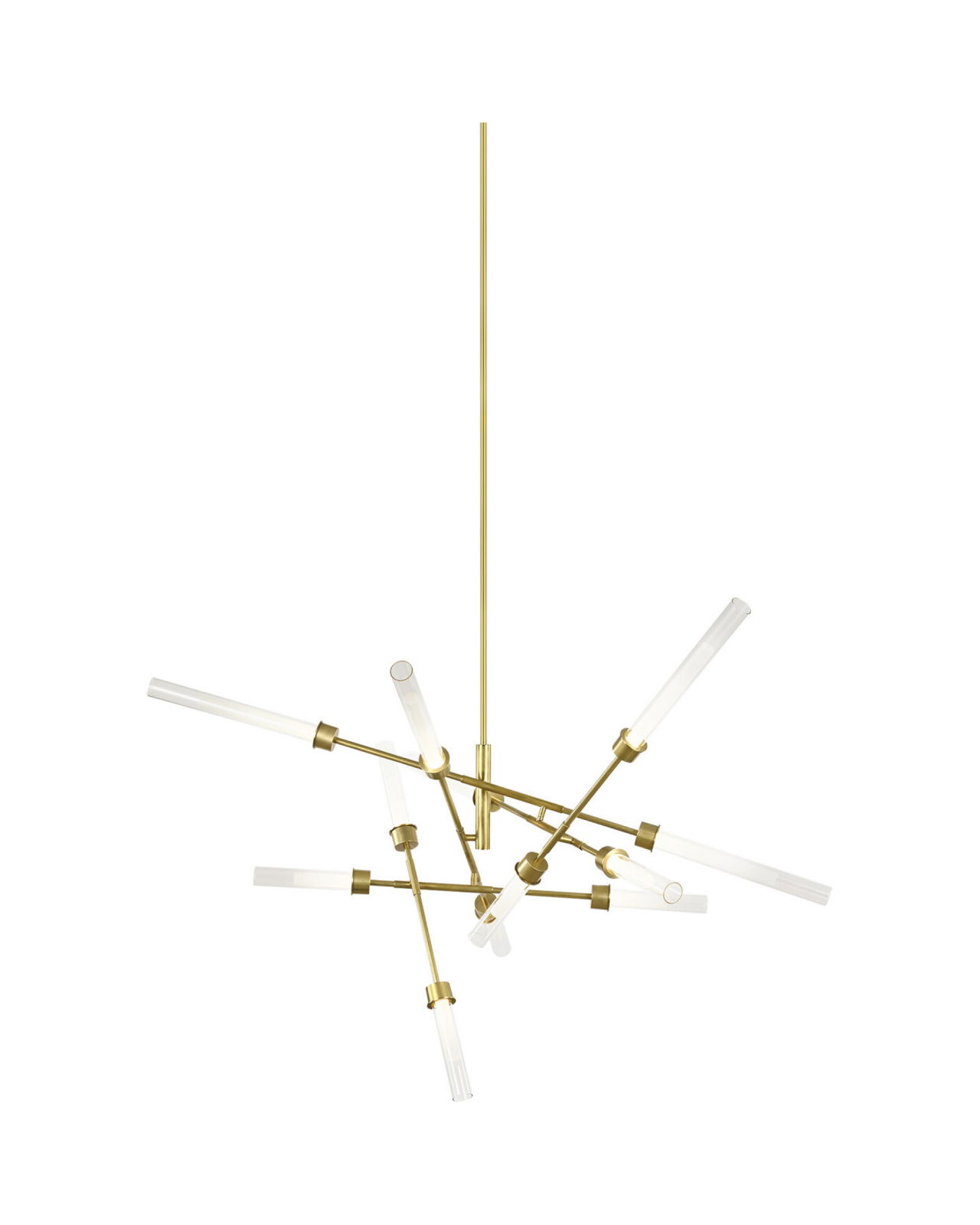 Linger 12-Light Abstract Chandelier Natural Brass