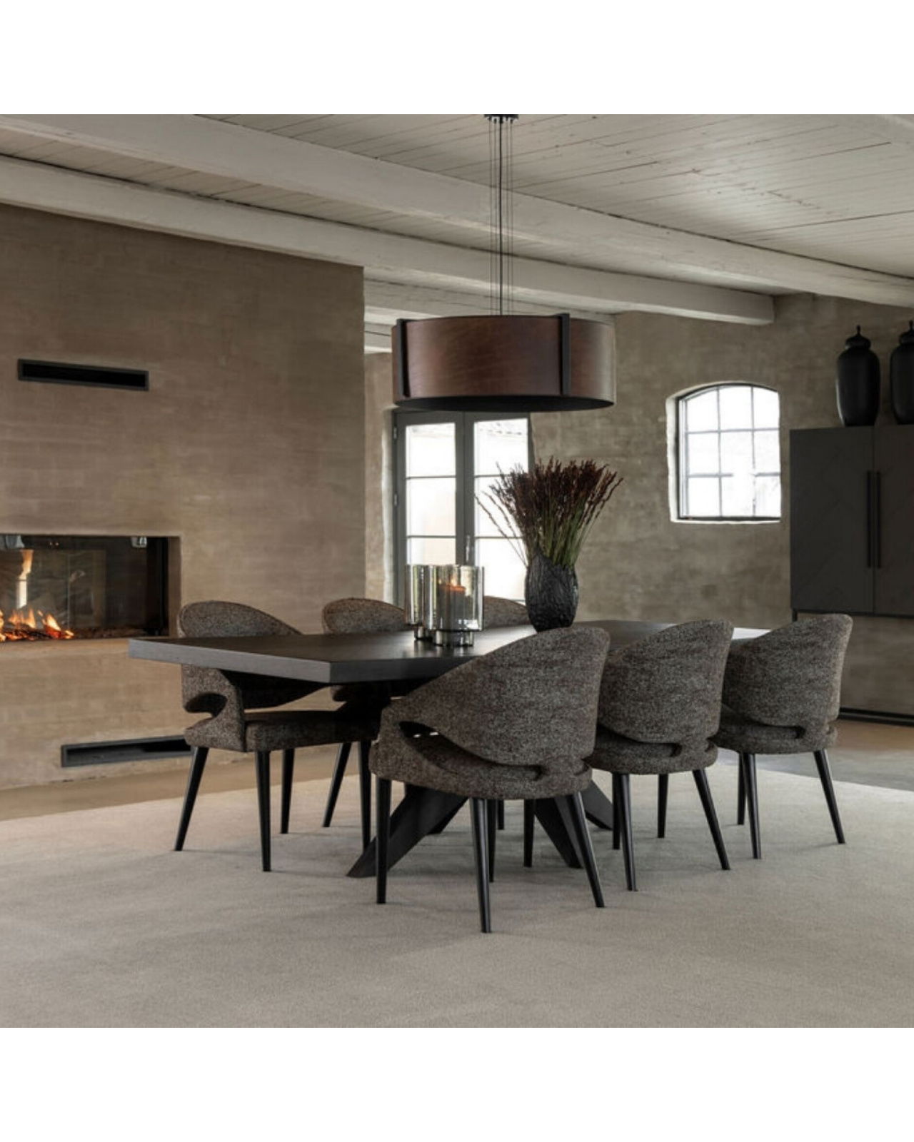 Vance Dining Armchair Bronzo Brown