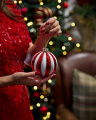 Sophie Bauble Red/White 10cm
