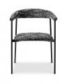 Julio Dining Chair Bouclé Sonata Black 2-set