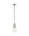 Robinson Small Pendant Polished Nickel/Clear Glass