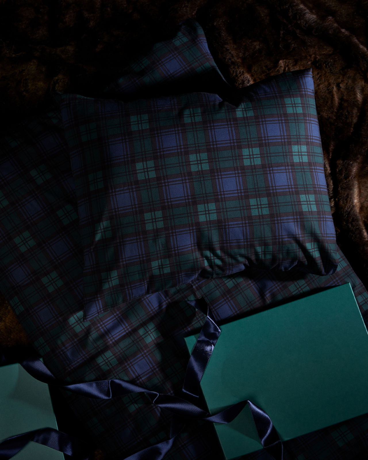 Gstaad påslakanset rutig