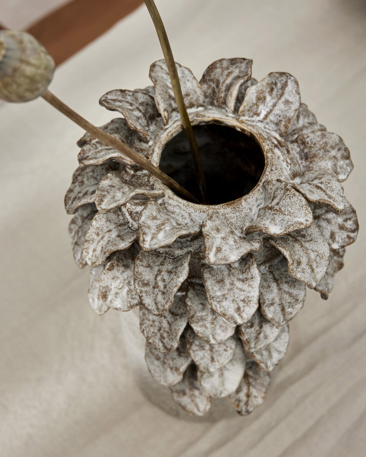 Damien vase med blade