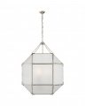 Morris Lantern Polished Nickel/Frosted Glass Large