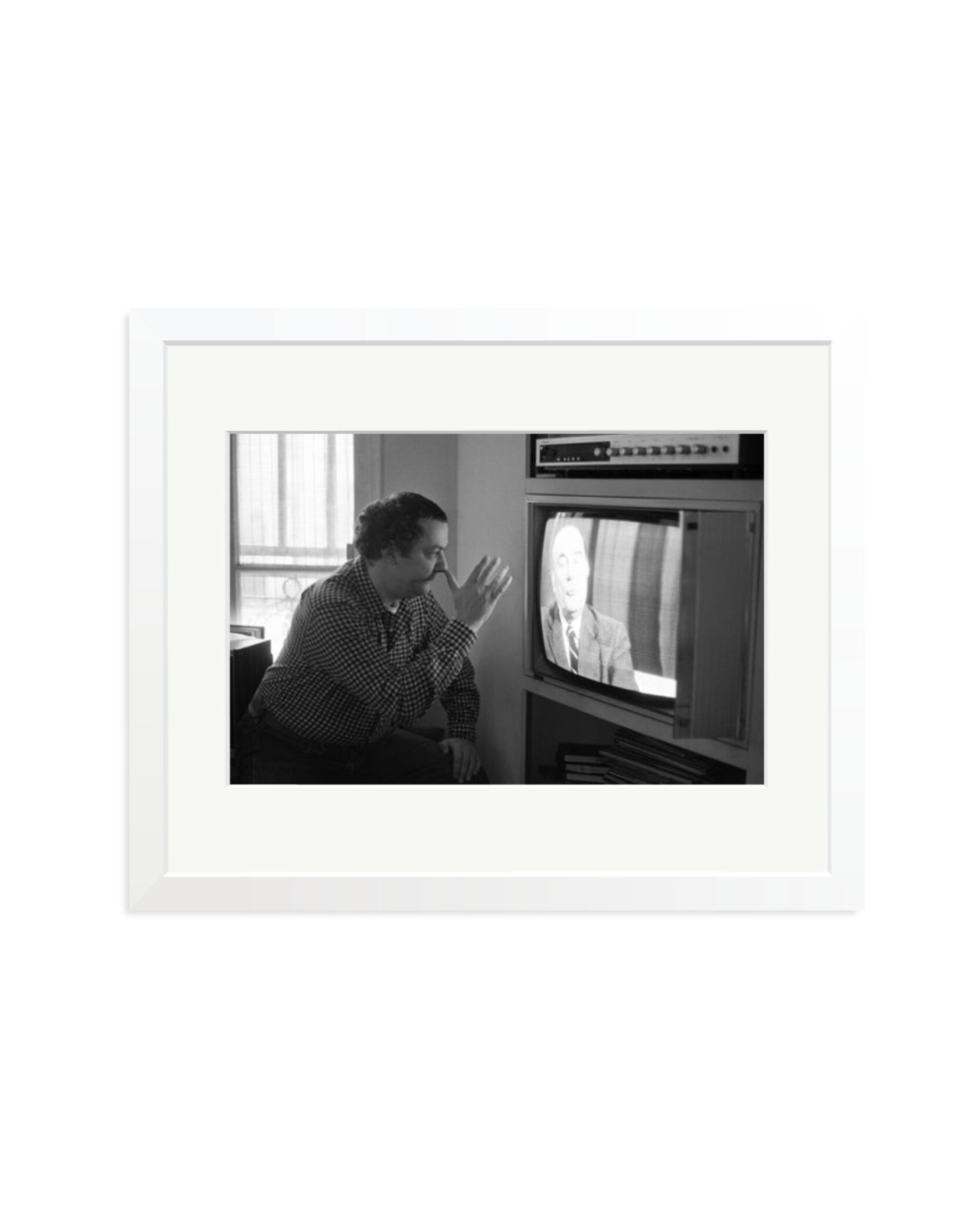 Coluche and Mitterrand White / Medium