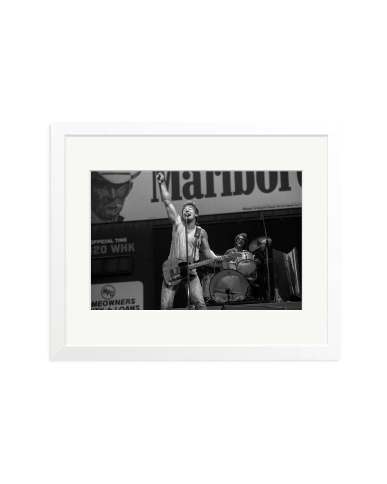 Bruce Springsteen & Max Weinberg of The E Street Band 1985 White / Medium