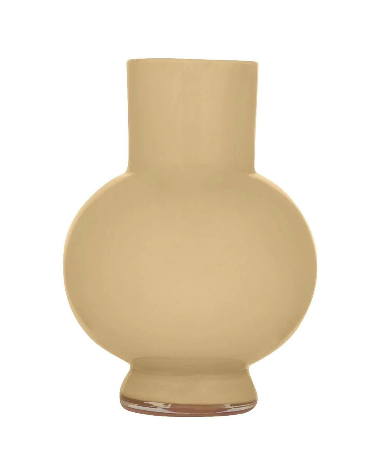 Franklin glazen vaas beige