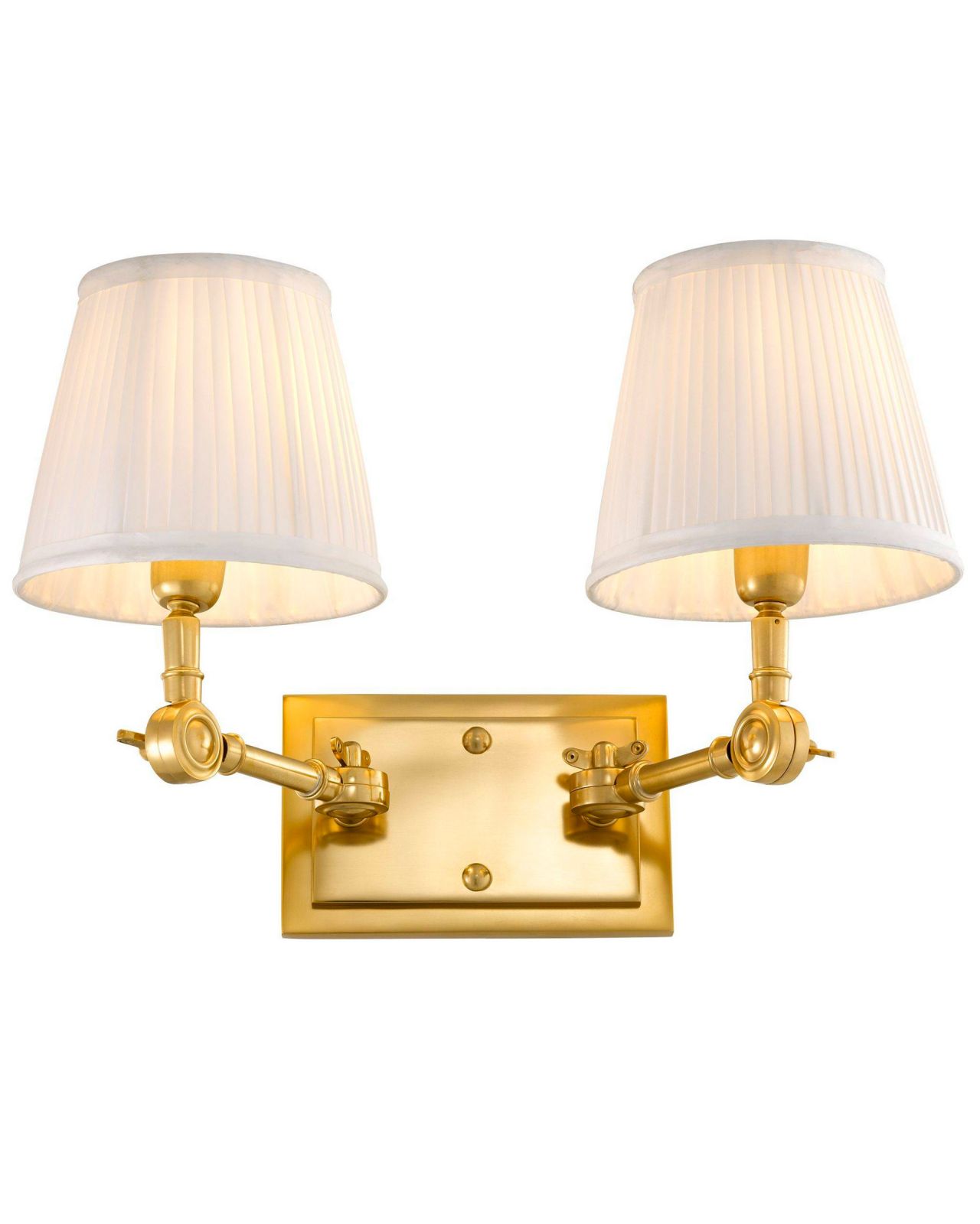 Wentworth Wall Lamp Double Gold/White