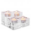 Giancarlo Candle Holder Crystal Glass Set of 4