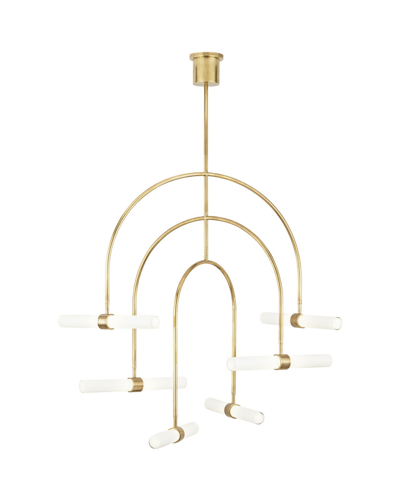 Calumn 6-Light Chandelier Natural Brass