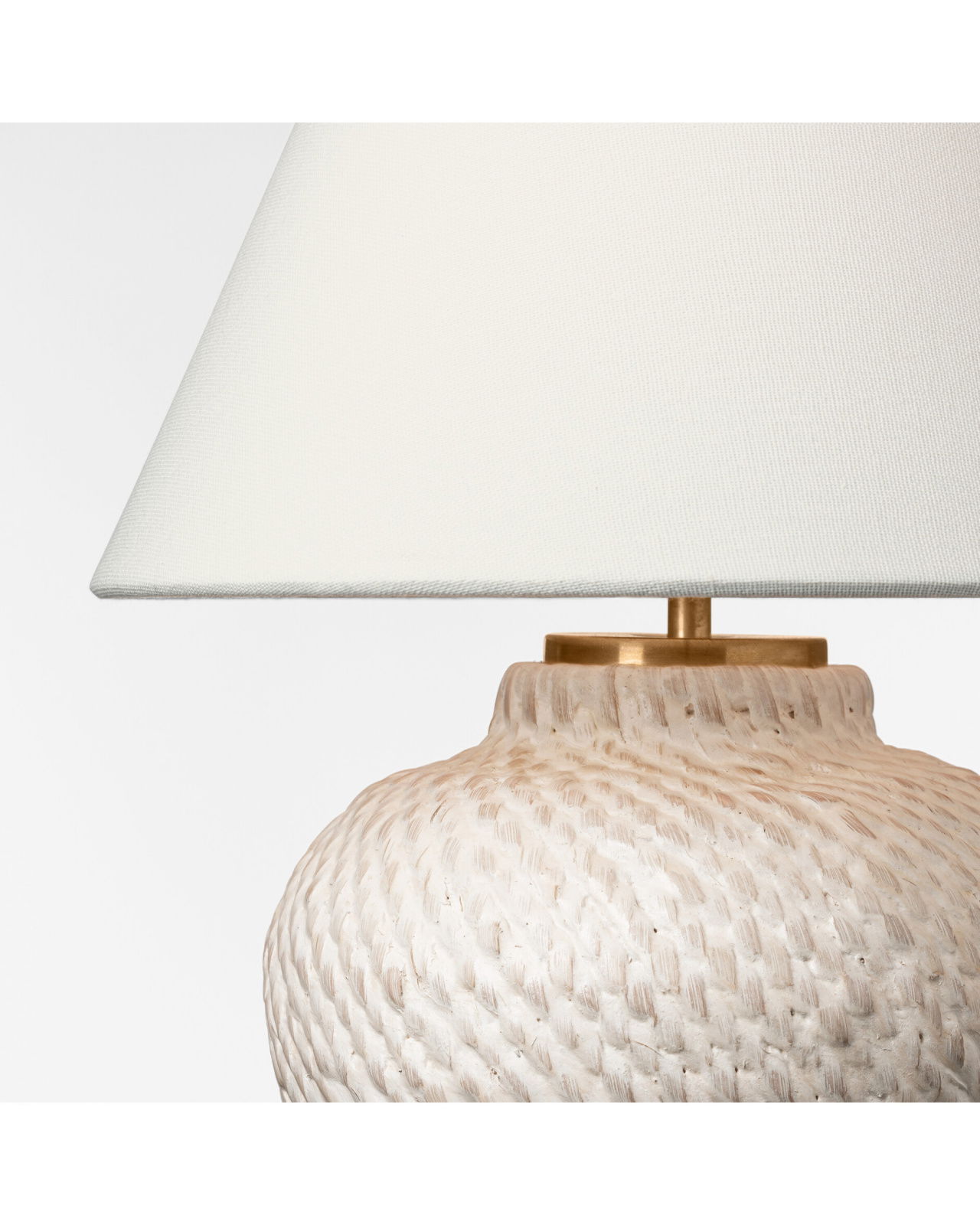 Avedon 11" Cordless Accent Lamp White Rattan