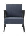 Felippe Leather Armchair Blue Nubuck