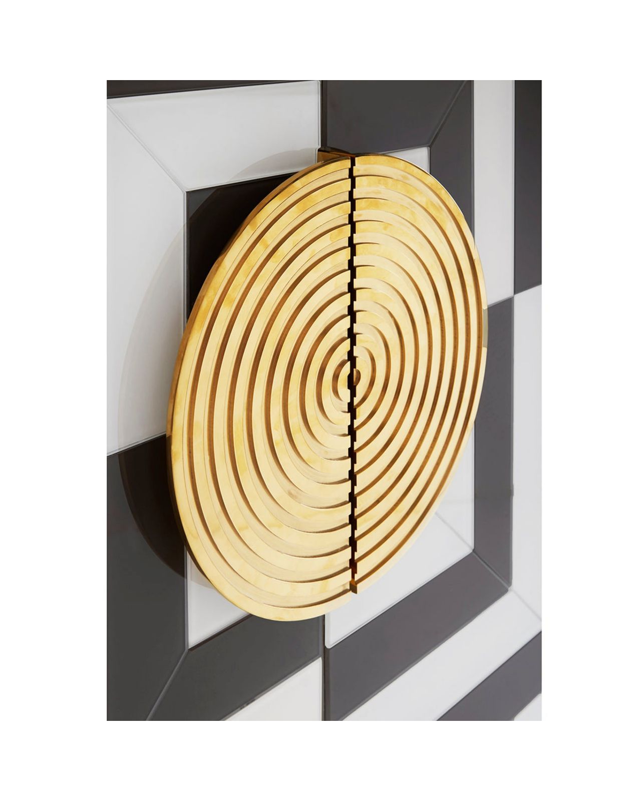 OP Art barskåp svart/vit