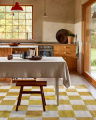 Square Rug White/Yellow
