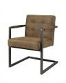 Jed Armchair Leather Light Brown