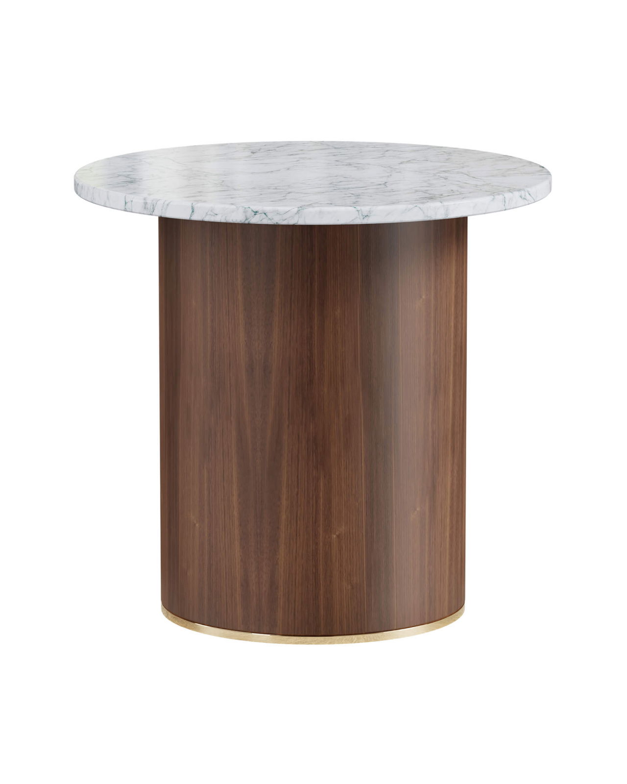 Delano sidebord rund valnød