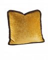 Garda Velvet pillow case with cognac fringes