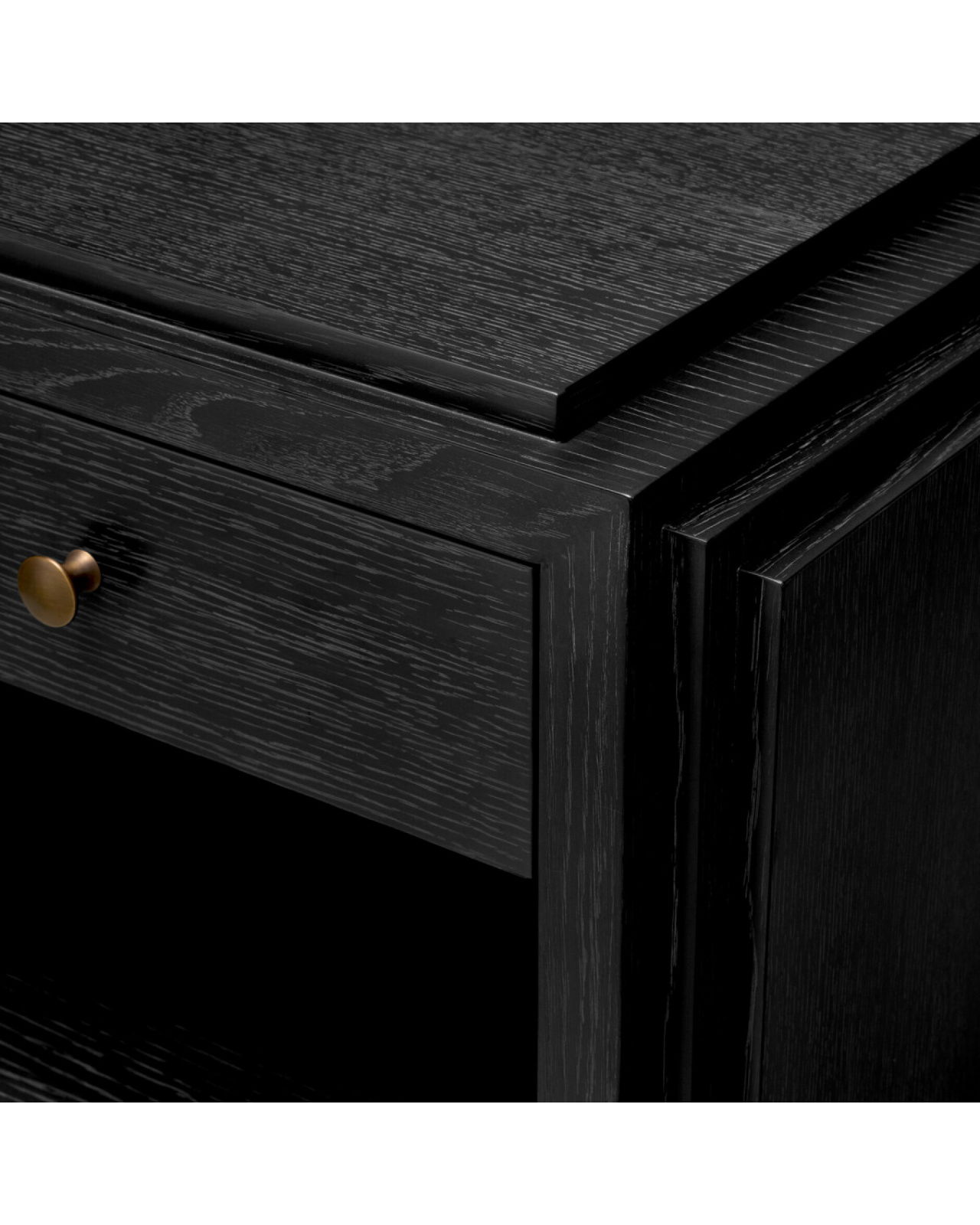 ArtDeco sidobord charcoal grey