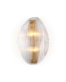 Hibis wandlamp antiek messing