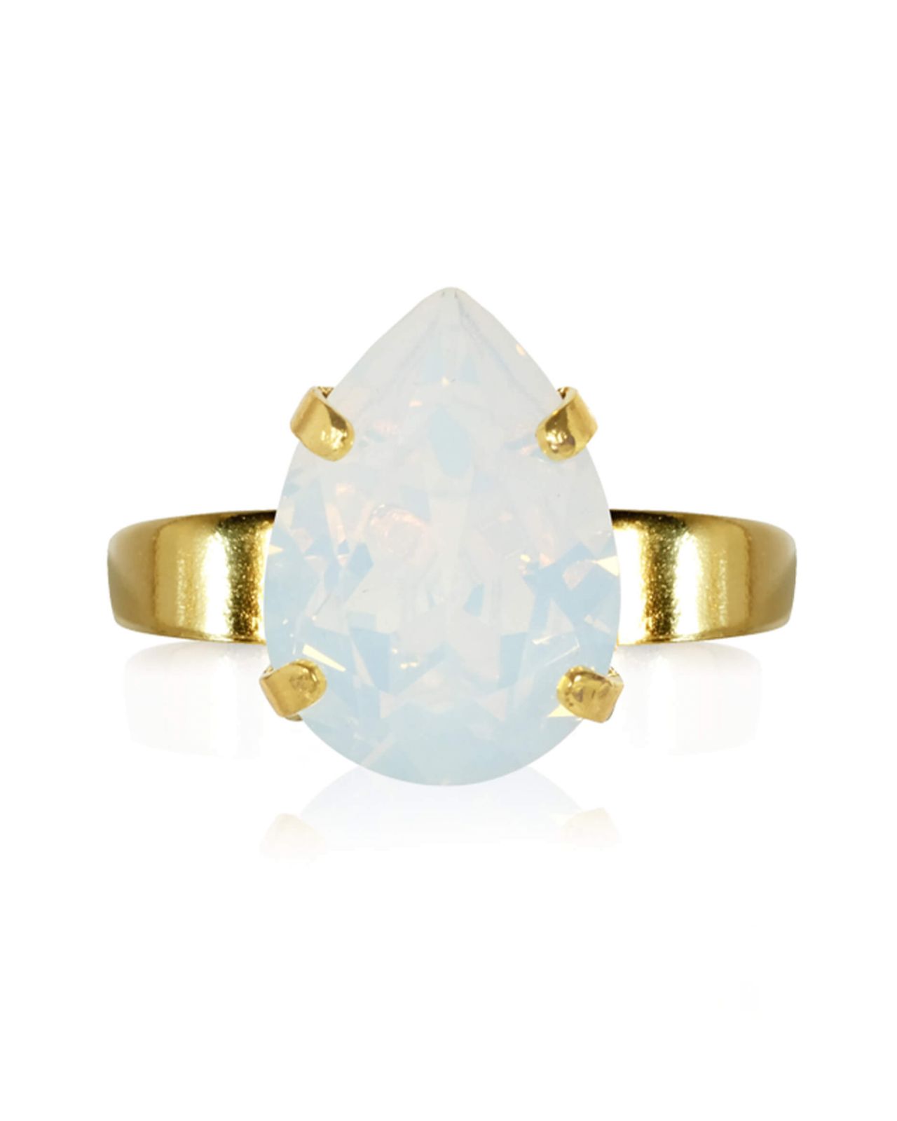 Mini Drop ring white opal
