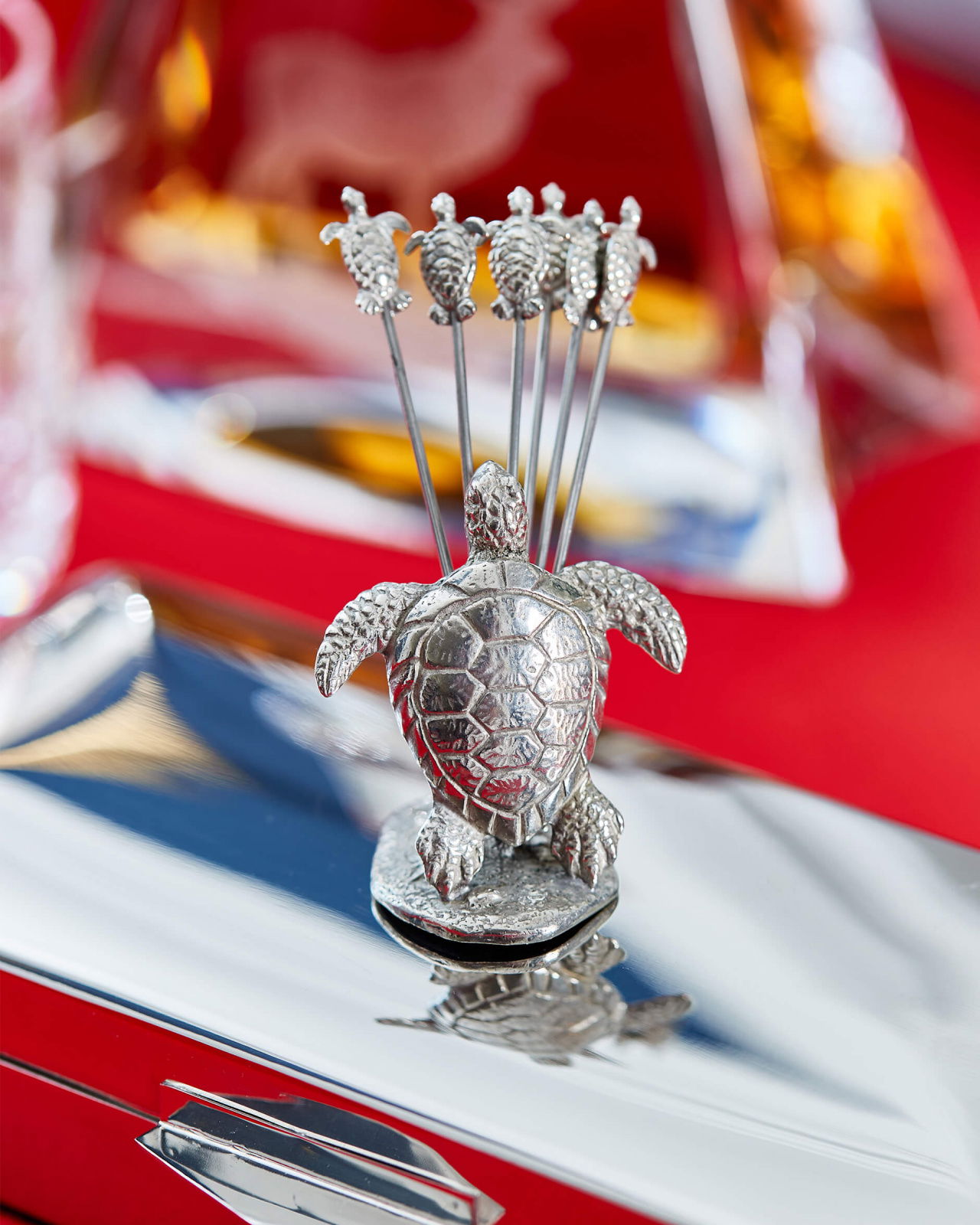 Sköldpadda cocktailpinnar tenn