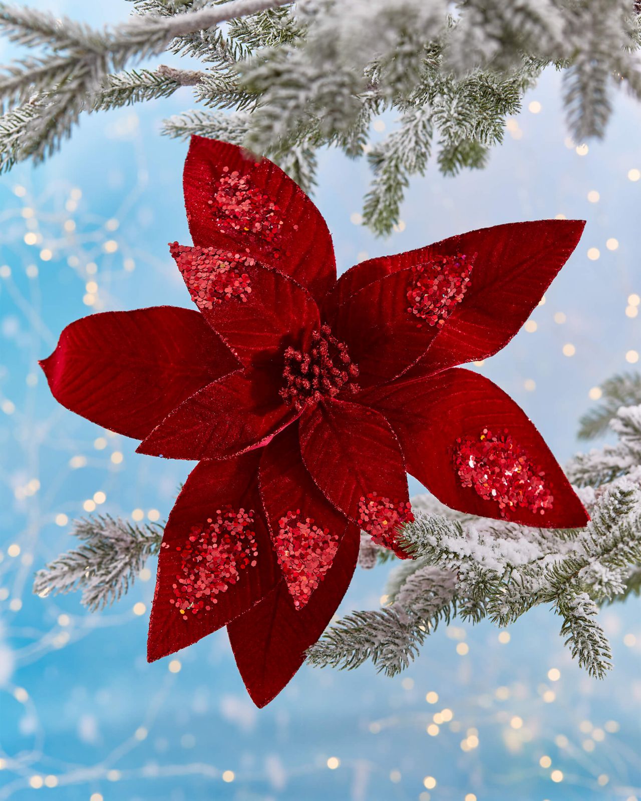 Piaf Flower Christmas Decoration Red