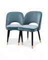 Cliff Dining Chairs Savona Blue Velvet Set of 2