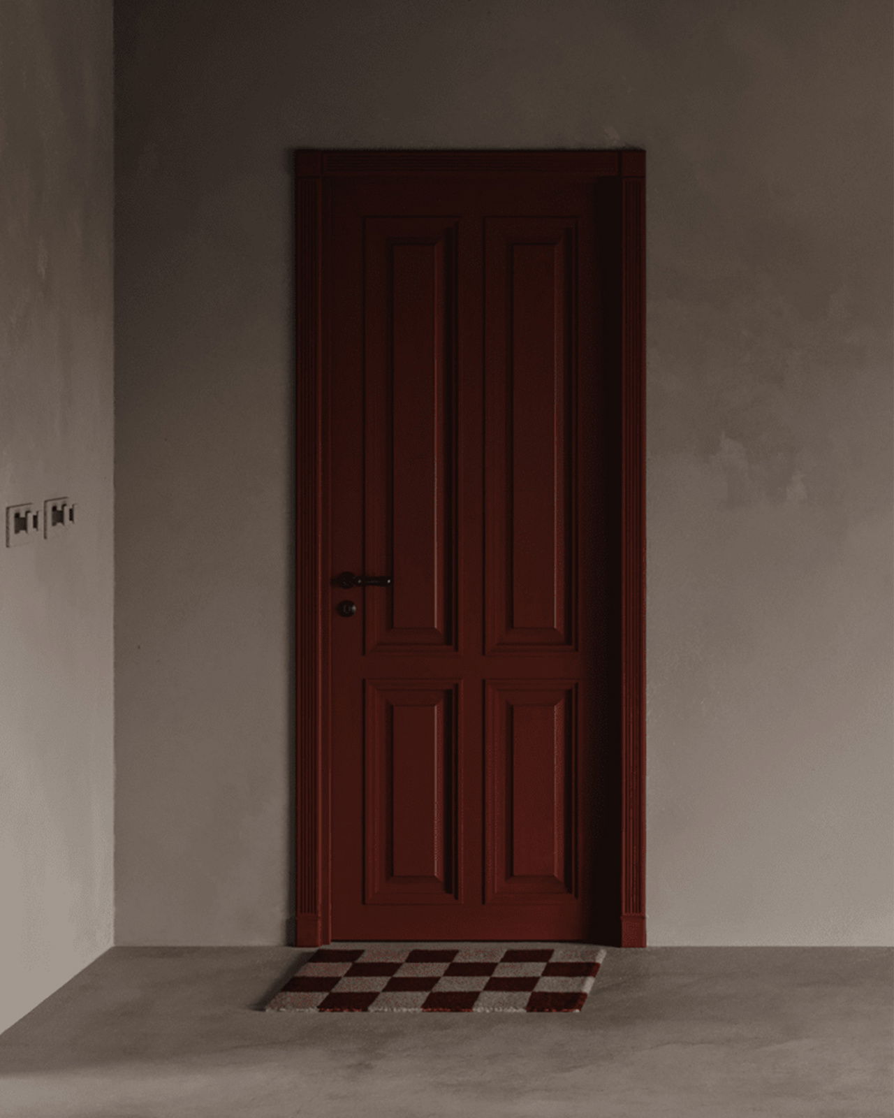 Doormat Square terracotta natural