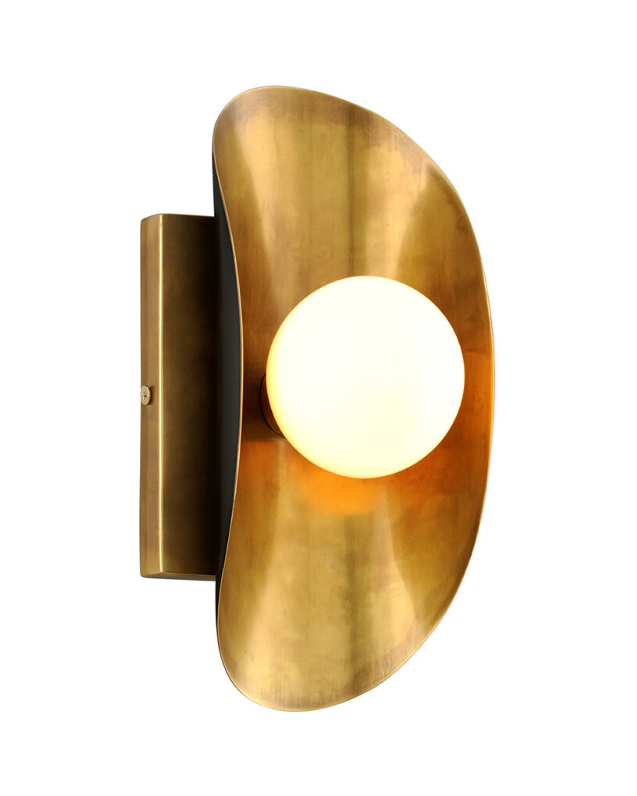 Hopper vegglampe vintage messing