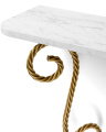 Kingsley wall console table in antique brass