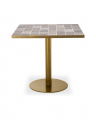 Colton Dining Table Antique Brass