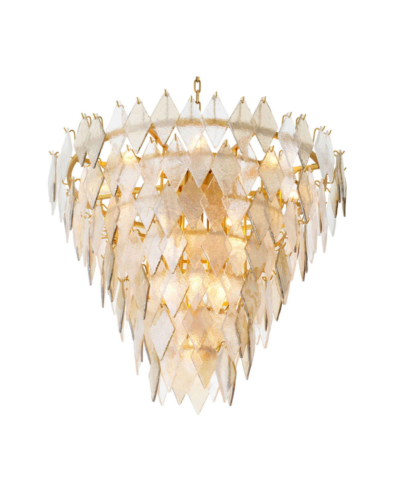 Rhombus Chandelier Antique Brass  L