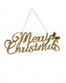 Merry Christmas Ornament Gold S