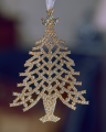 Frost kerstboomdecoratie goud