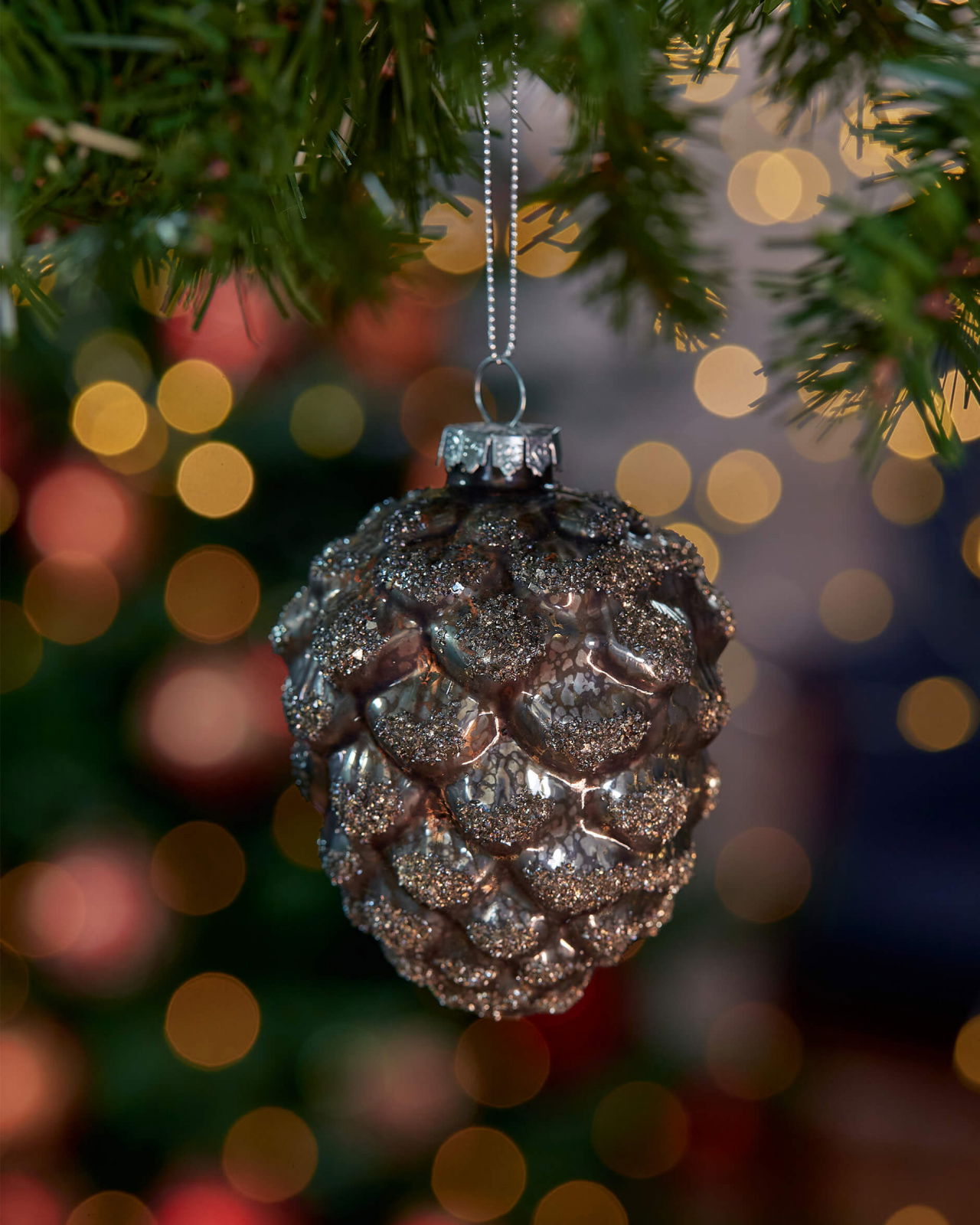 Maribel Pinecone Ornament Brown