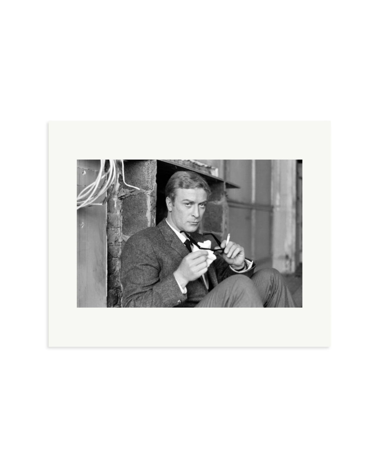 Caine on the set Print Only / Medium