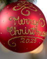 Lux Merry Christmas Bauble 2025 8cm