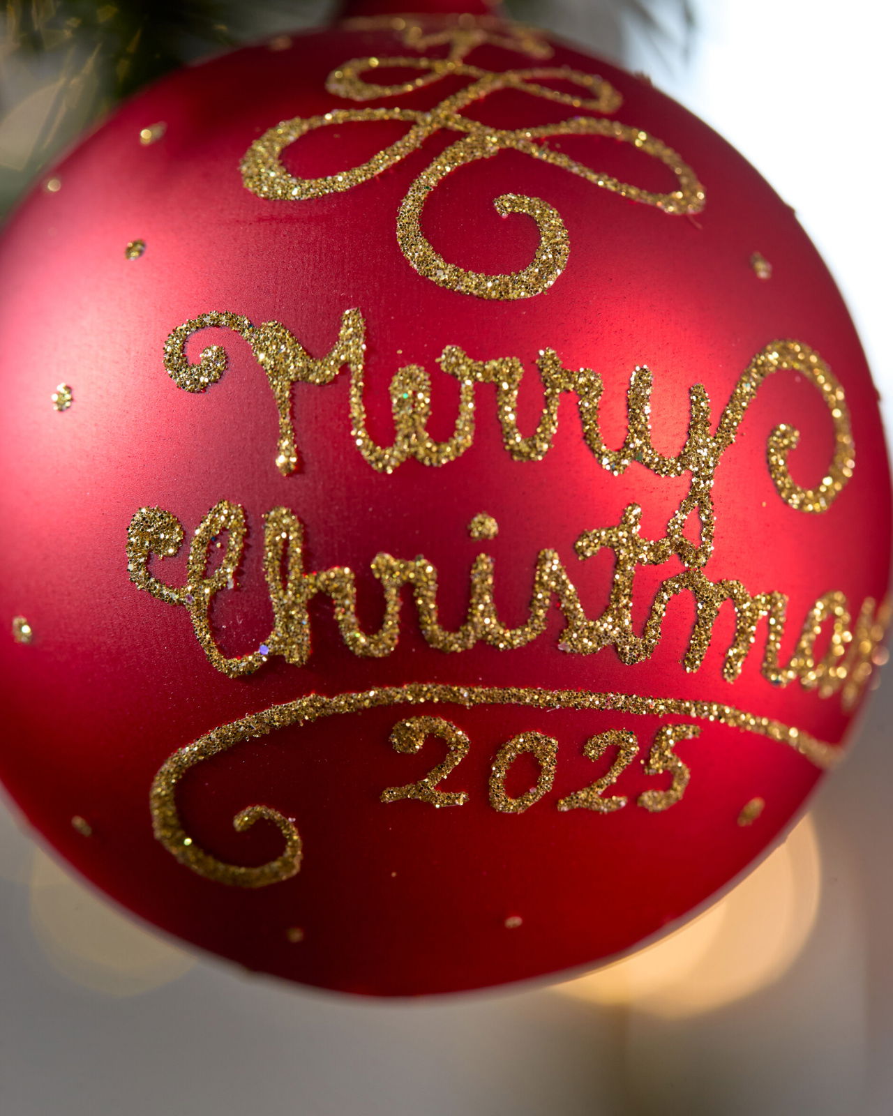 Lux Merry Christmas kerstbal 2025 8cm